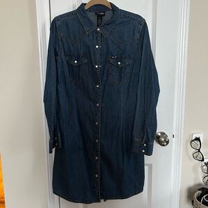 Wrangler Lightweight Denim Shirtdress - L